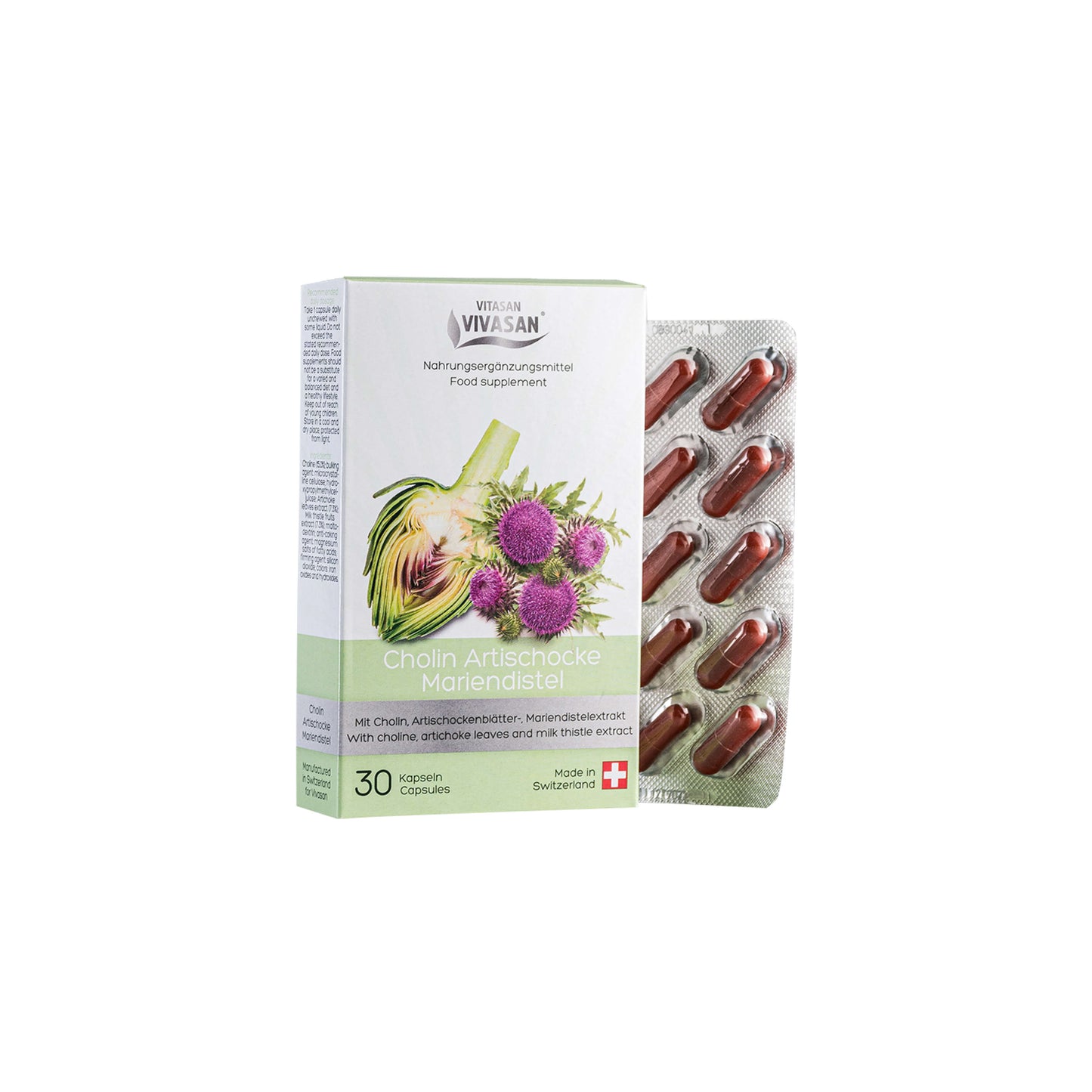 Artichoke Choline Milk Thistle capsules, 30 capsules