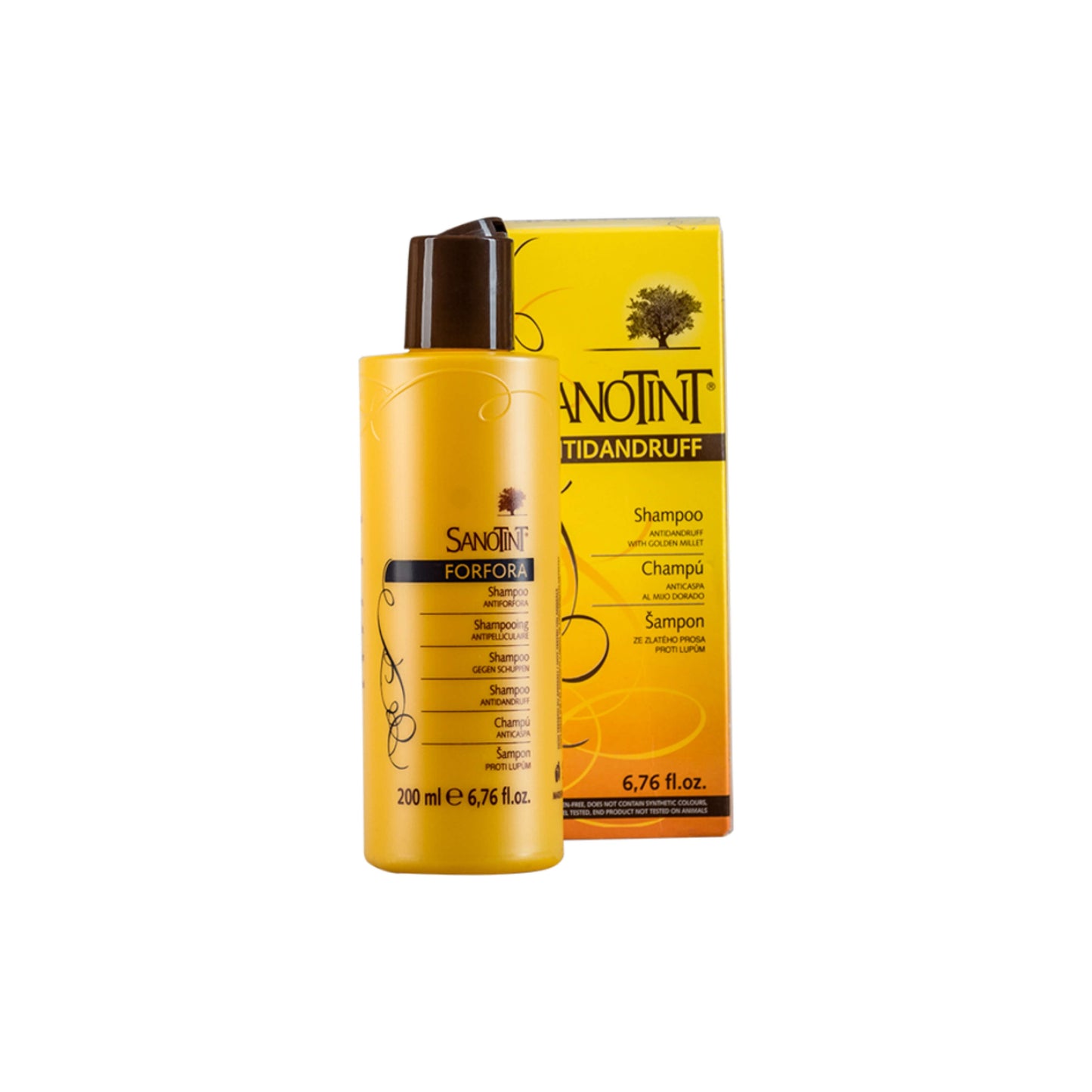 Shampoo antidandruff with natural extracts of hamamelis, tormentilla, oak and blueberry, 200 ml