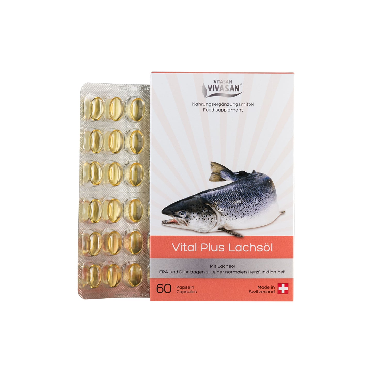 Vital Plus with Omega-3, EPA and DHA, 60 capsules